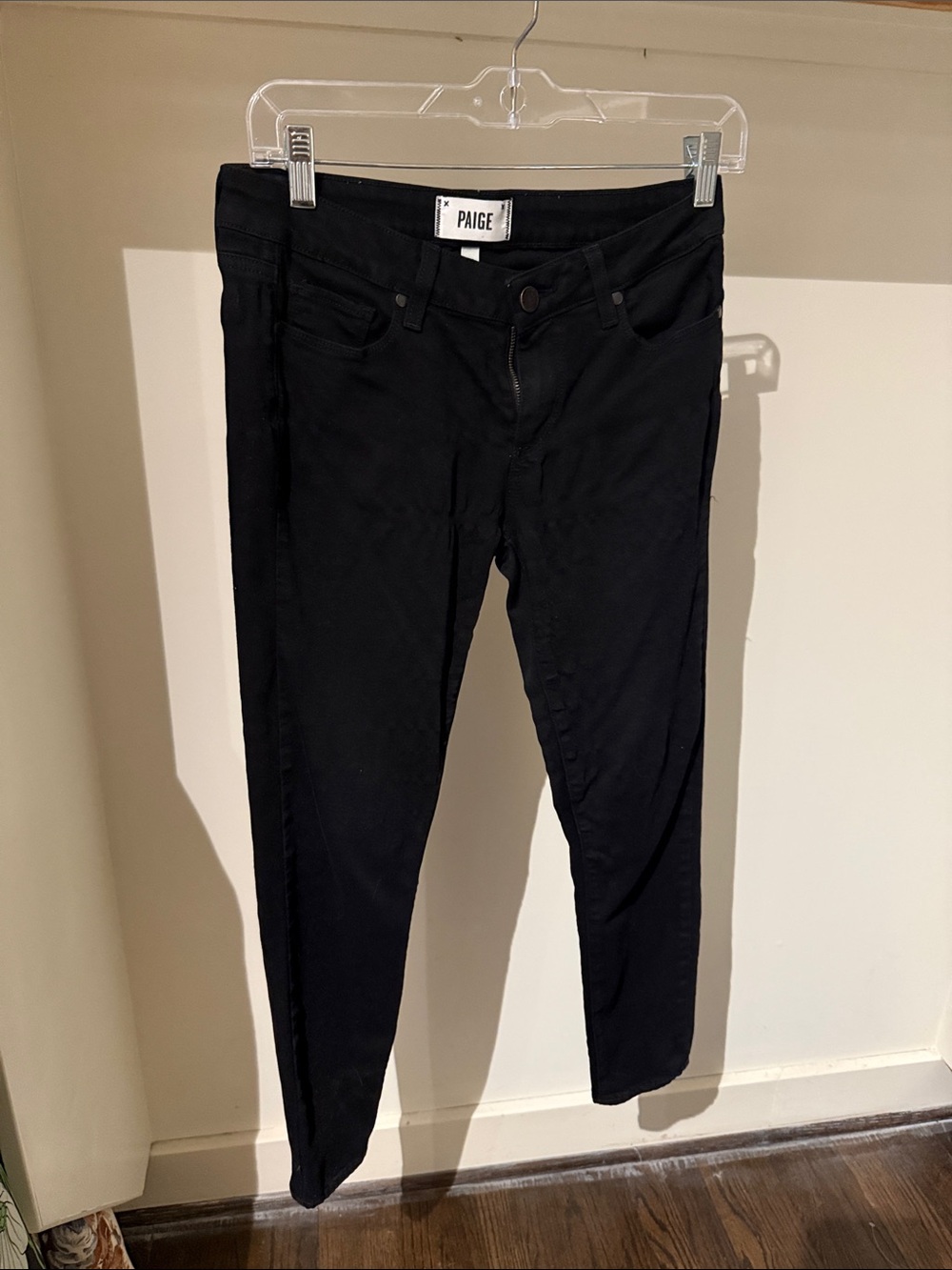 PAIGE Black High-Rise Skinny Jeans